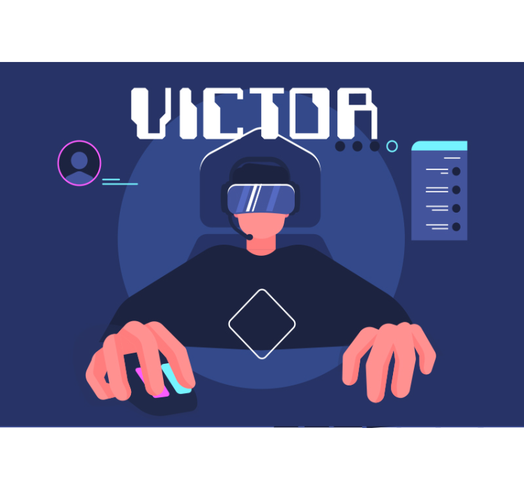 Niestandardowa fototapeta gamer boy - TenStickers