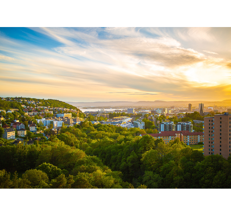 Fototapeta miasto widok krajobrazu miejskiego - TenStickers