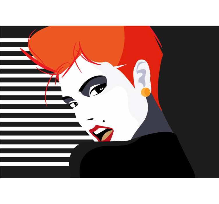 Fototapeta artystyczna stylowy portret detal - TenStickers