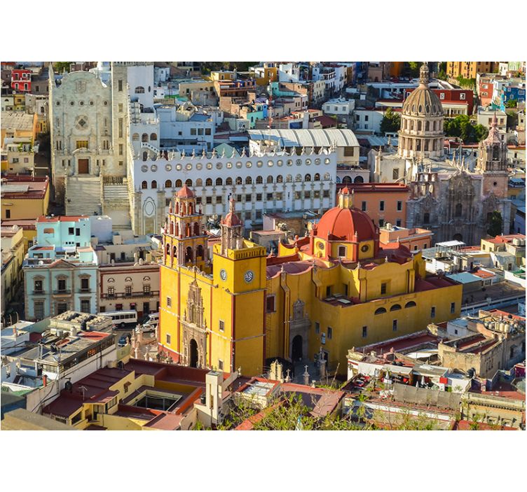 Fototapeta miasto historyczna żółta katedra - TenStickers