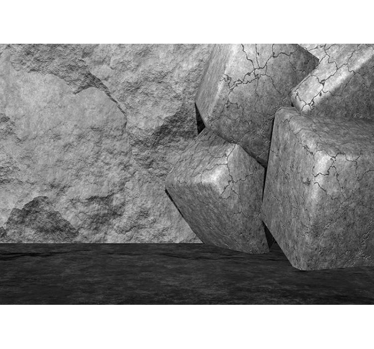 Fototapeta kamienie bloki kamienne z pęknięciami - TenStickers
