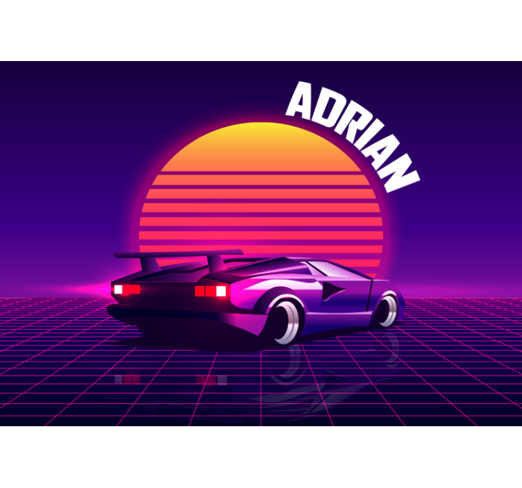 Fototapeta z pojazdami retro wyścigowe samochody - TenStickers