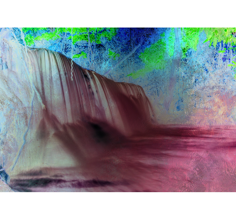 Fototapeta wodospad zrelaksowany widok na wodospad - TenStickers