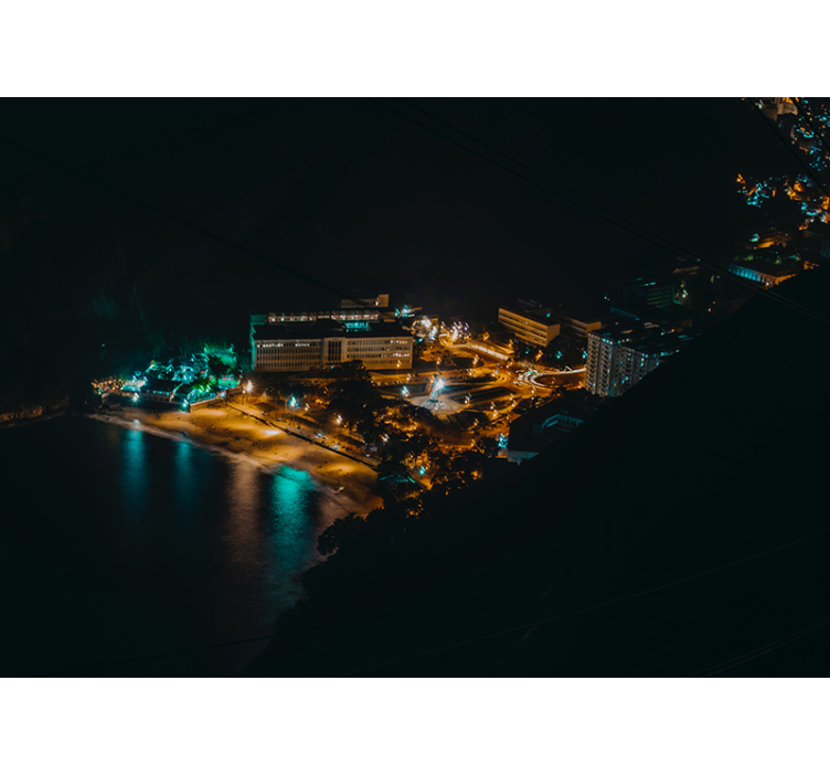 Fototapeta miasto widok nocnego krajobrazu - TenStickers