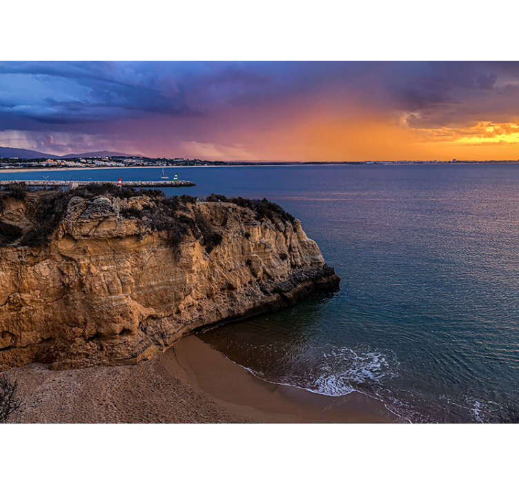 Fototapeta krajobraz widok na klif nadmorski - TenStickers