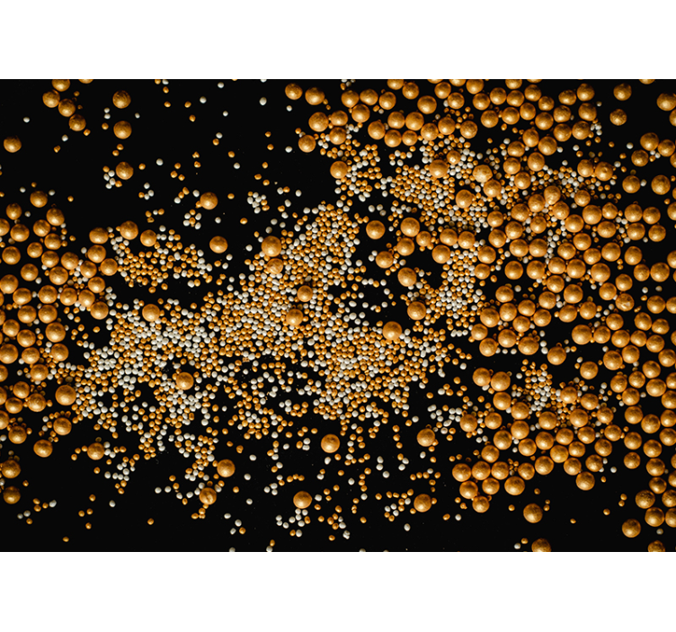 Fotoapeta abstrakcyjna w złote wzory sferyczne - TenStickers