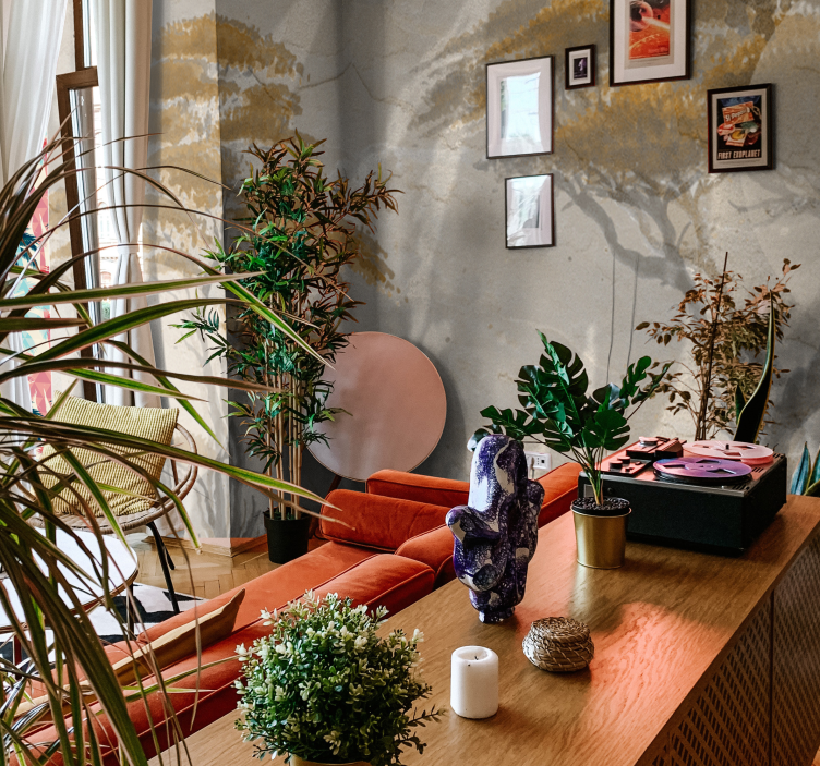 Fototapeta do salonu wdzięczne sylwetki drzew - TenStickers