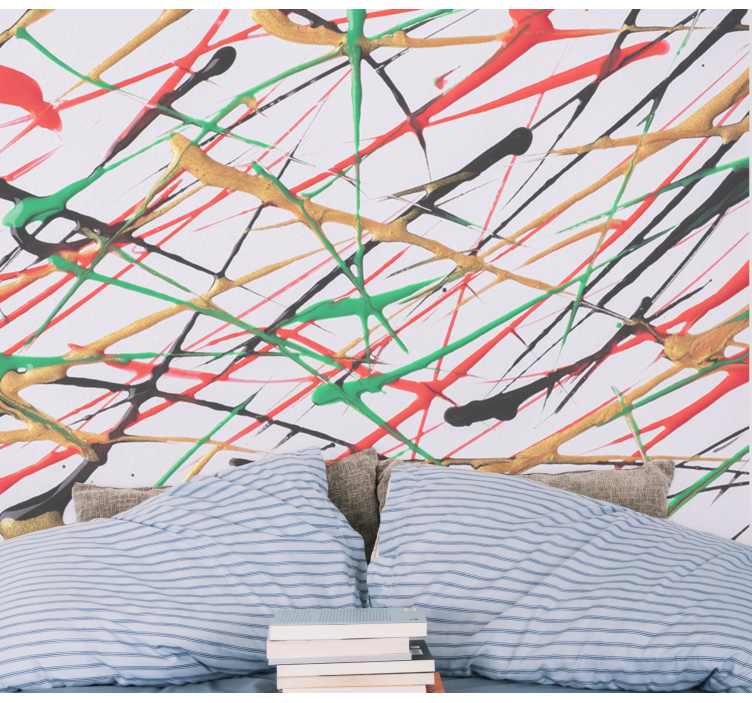 Fotoapeta abstrakcyjna energetyczne pociągnięcia pędzla - TenStickers