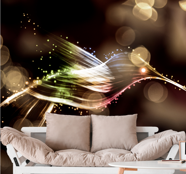 Fotoapeta abstrakcyjna fale dynamicznego Światła - TenStickers