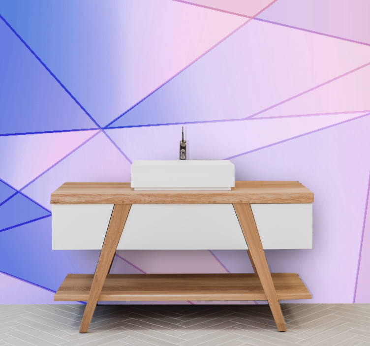 Fotoapeta abstrakcyjna gra kolorów geometrycznych - TenStickers