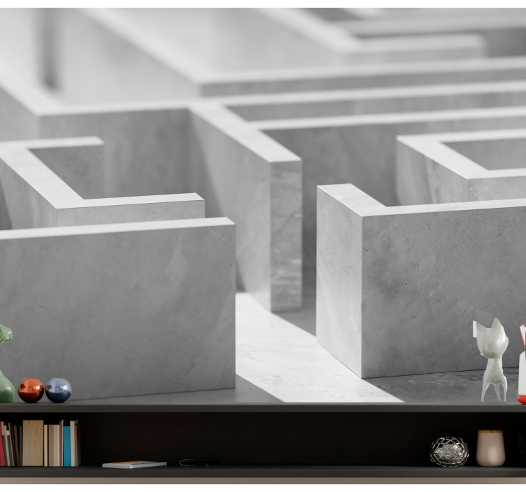 Fotoapeta abstrakcyjna szczegóły struktury labiryntu - TenStickers