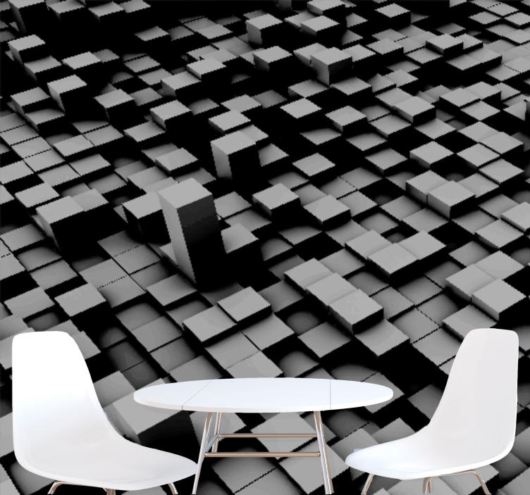 Fotoapeta abstrakcyjna w geometryczne bloki - TenStickers