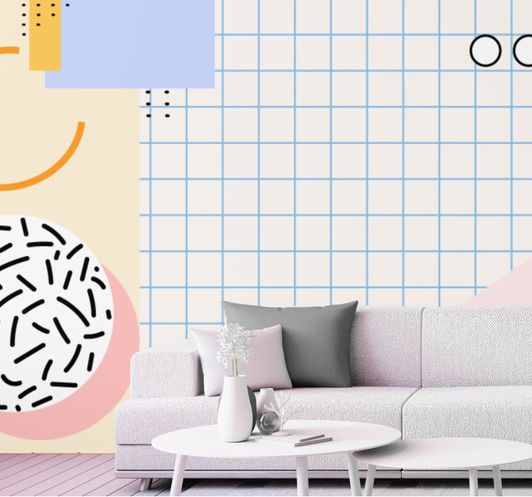 Fotoapeta abstrakcyjna w konfiguracji geometrycznej - TenStickers