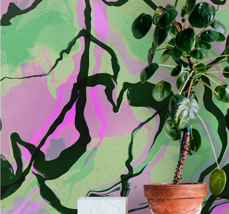 Fotoapeta abstrakcyjna w organicznych kształtach - TenStickers