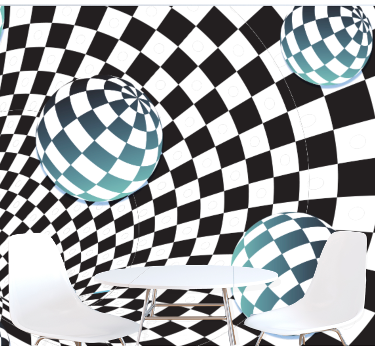 Fotoapeta abstrakcyjna wzór iluzorycznej kuli - TenStickers