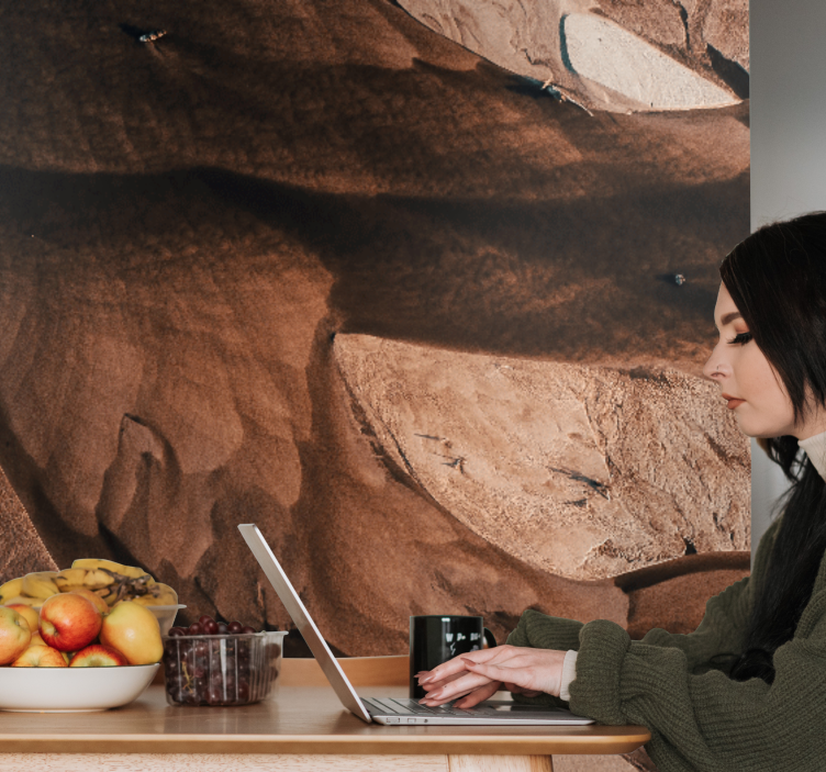 Fotoapeta abstrakcyjna wzory teksturowanego piasku - TenStickers