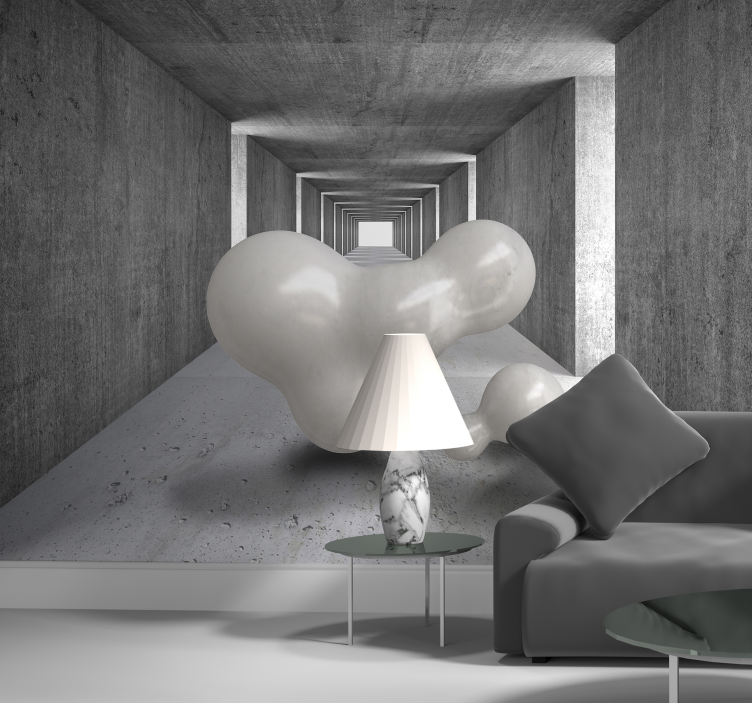 Fototapeta 3D balony unoszące się w tunelu  - TenStickers