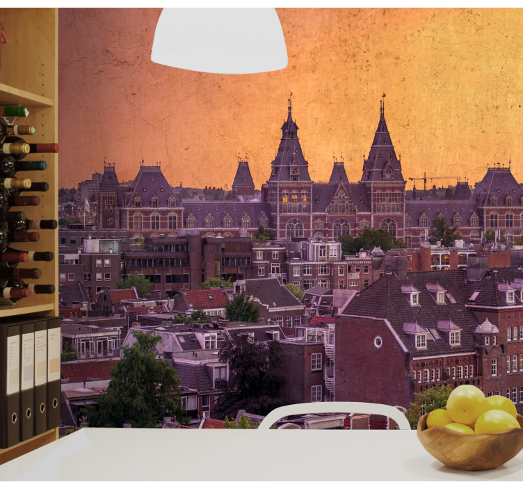 Fototapeta amsterdam piękno architektury amsterdamu - TenStickers