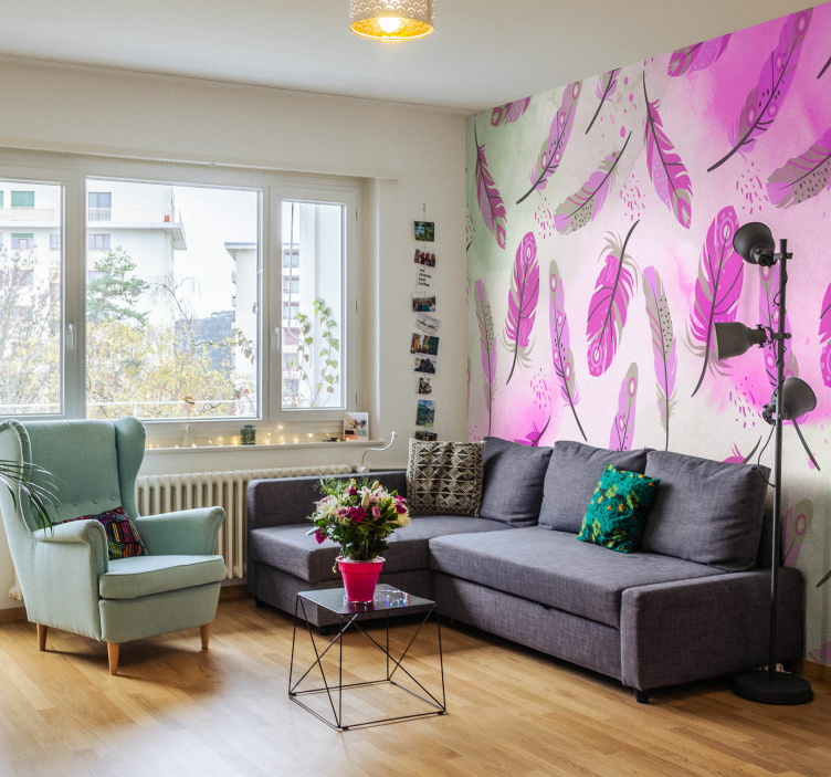 Fototapeta atmosfera zen Pióra boho - TenStickers