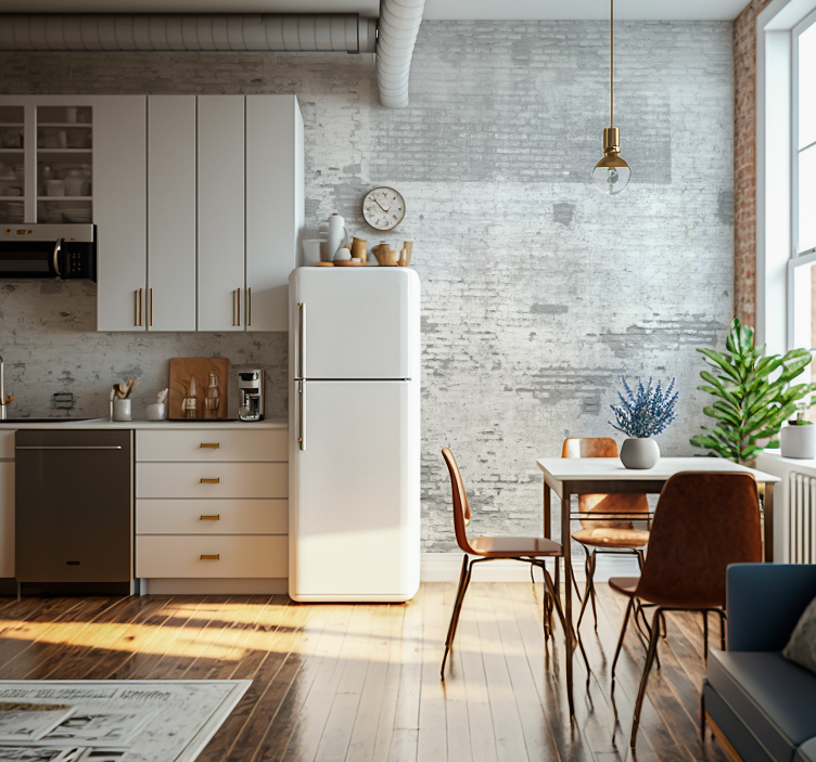 Fototapeta cegła biała stara ściana - TenStickers