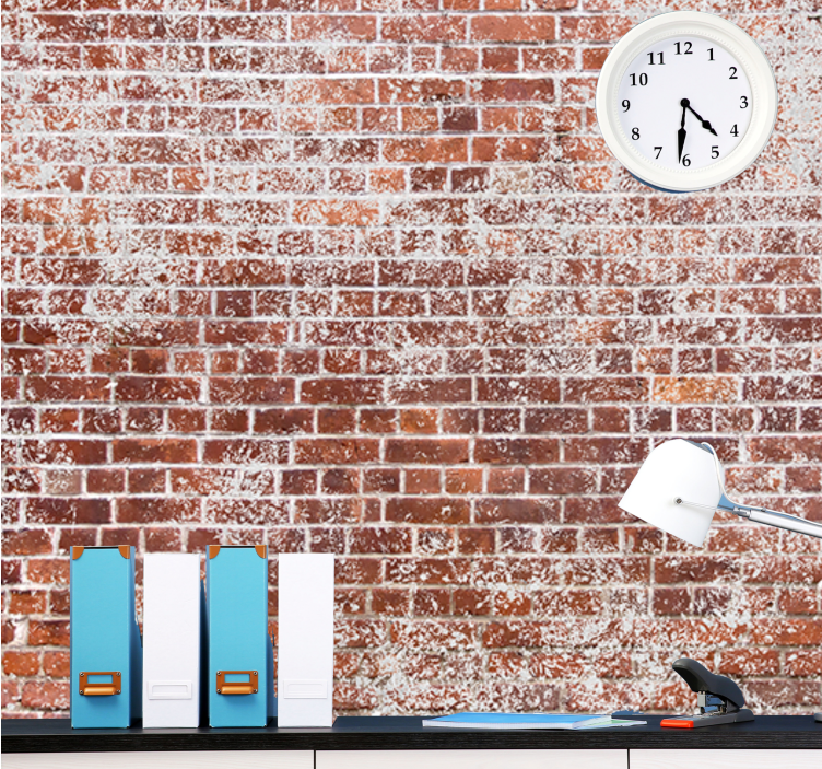 Fototapeta cegła ściana w fakturze czerwonej - TenStickers