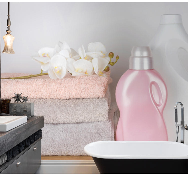 Fototapeta do łazienki miękkie ręczniki - TenStickers