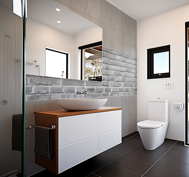 Fototapeta do łazienki panele betonowe - TenStickers