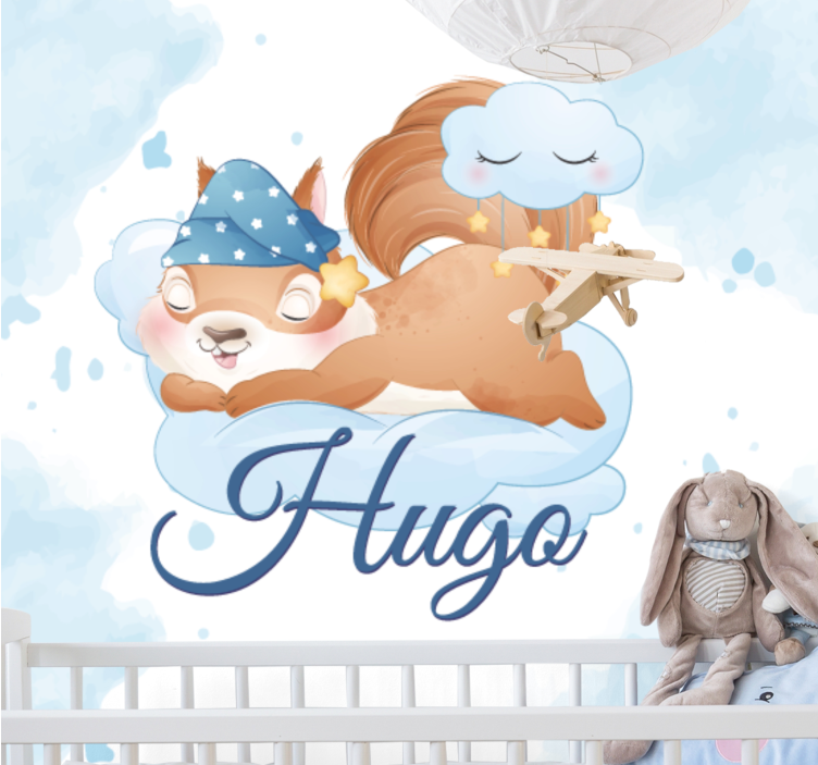 Fototapeta do pokoju dziecięcego senna wiewiórka - TenStickers