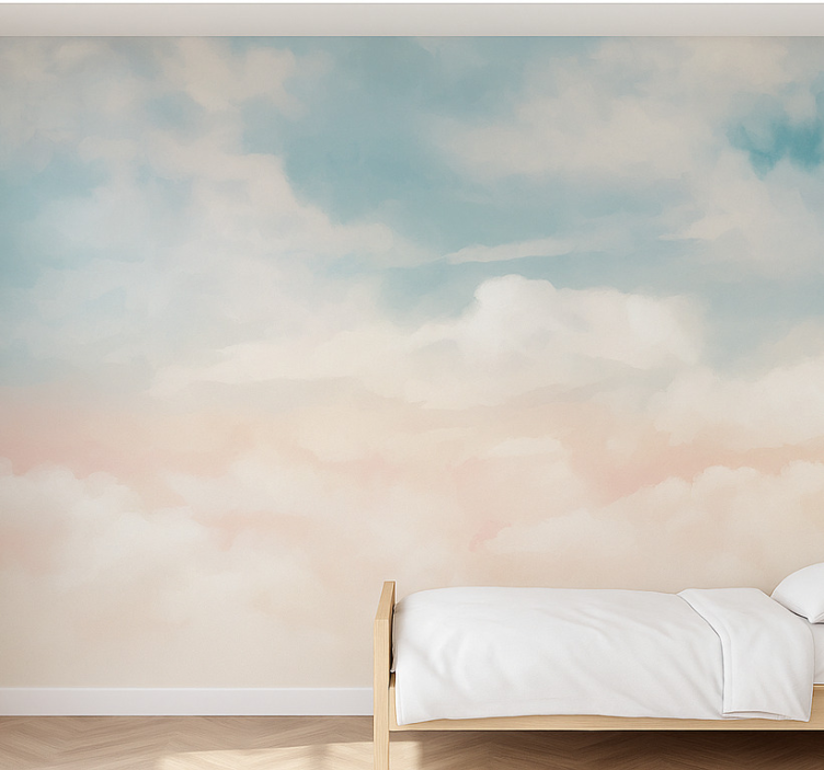 Fototapeta do pokoju dziecka marzycielskie pastelowe chmury - TenStickers