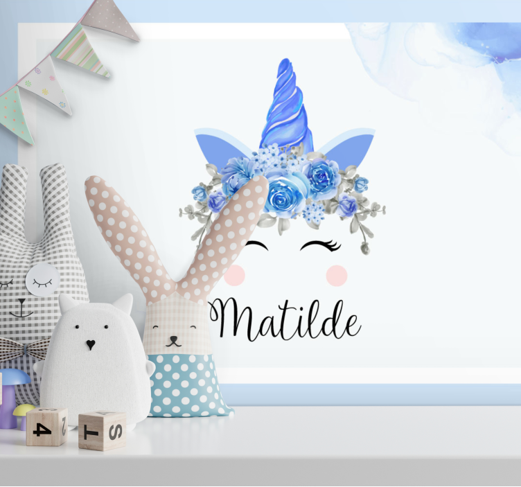 Fototapeta do pokoju dziecka urocza ilustracja jednorożca - TenStickers