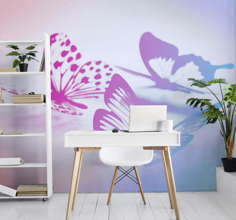 Fototapeta Dwukolorowe motyle - TenStickers