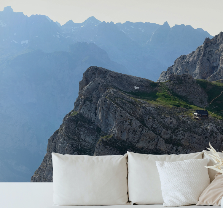 Fototapeta góry przepiękna panorama górska - TenStickers