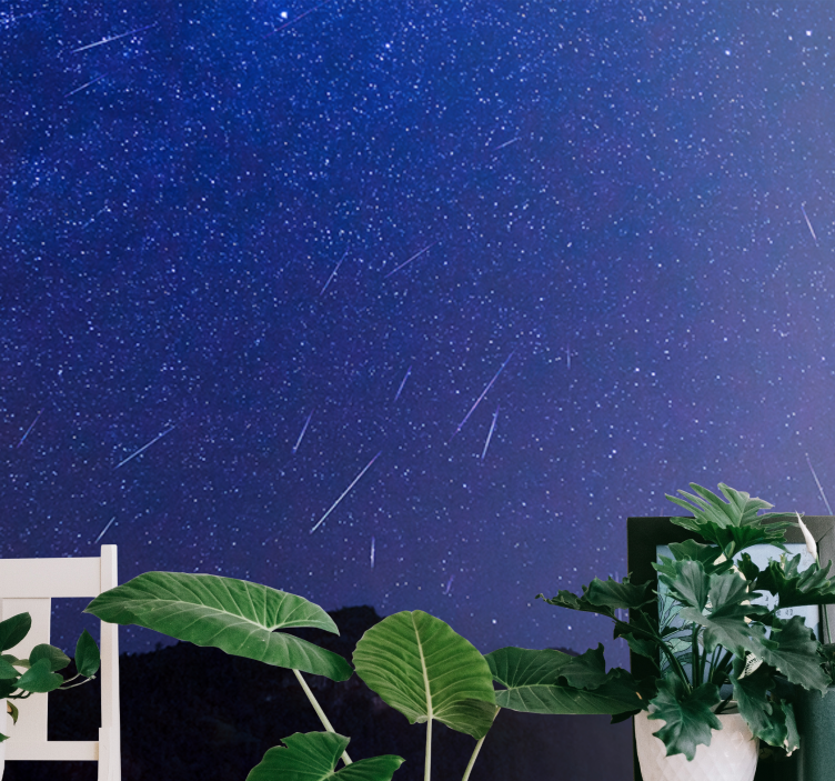 Fototapeta góry noc komety niebieskie - TenStickers