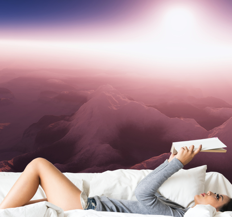 Fototapeta góry spokojny szczyt górski - TenStickers