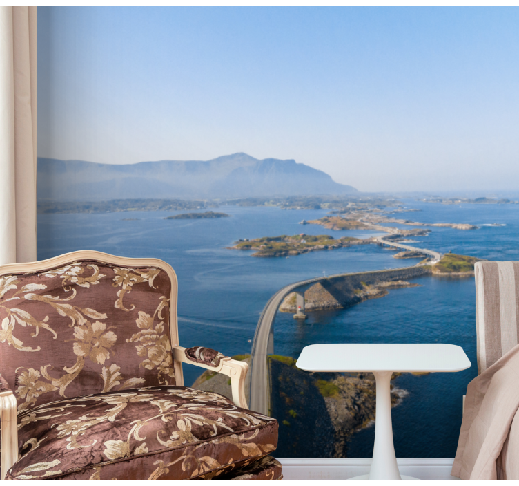 Fototapeta góry widok na nadmorską ścieżkę - TenStickers