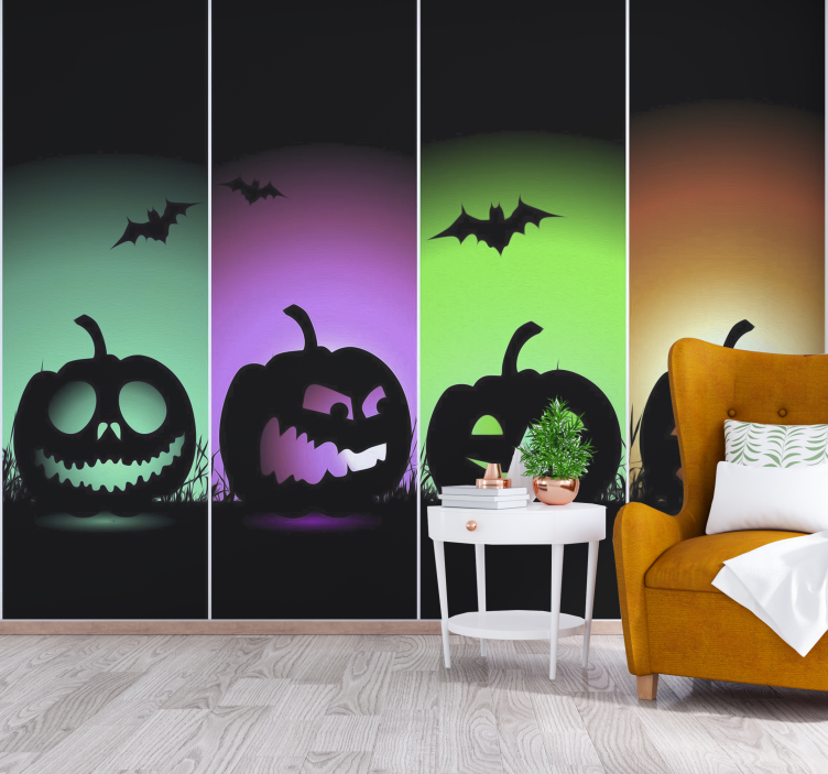 Fototapeta Halloween oblicza dyni na halloween - TenStickers