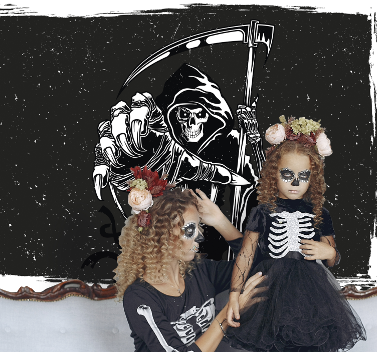 Fototapeta halloween ilustracja koszmarnego Żniwiarza - TenStickers