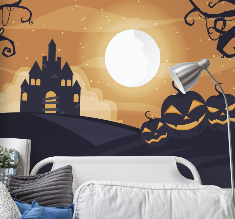 Fototapeta Halloween noc w zamku nawiedzonym - TenStickers