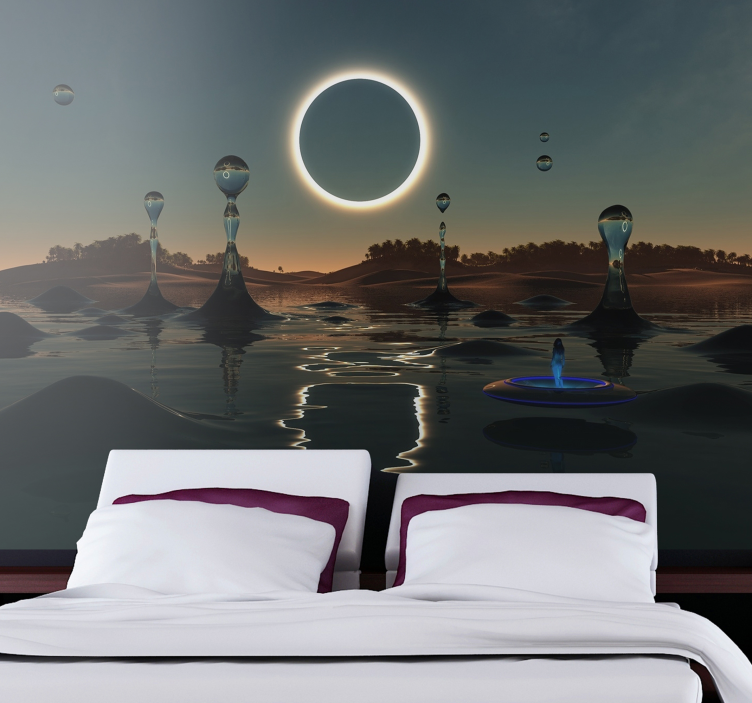 Fototapeta kosmos scena niebiańskiej wody - TenStickers