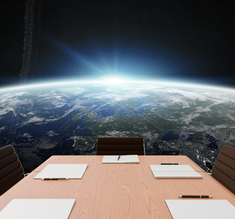 Fototapeta kosmos widok z perspektywy ziemi - TenStickers