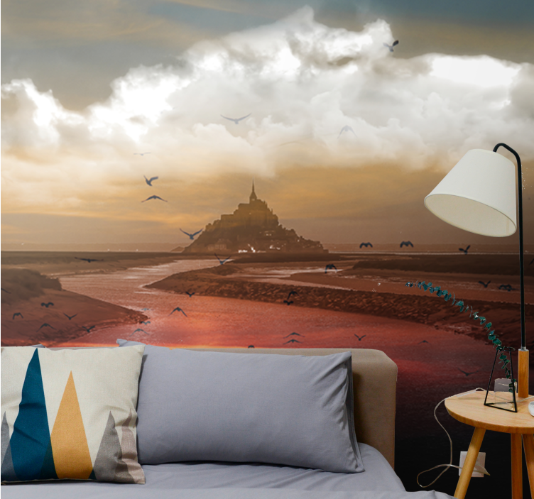 Fototapeta krajobraz inspirowana mont saint michel - TenStickers