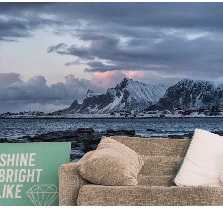 Fototapeta krajobraz lodowe szczyty górskie - TenStickers