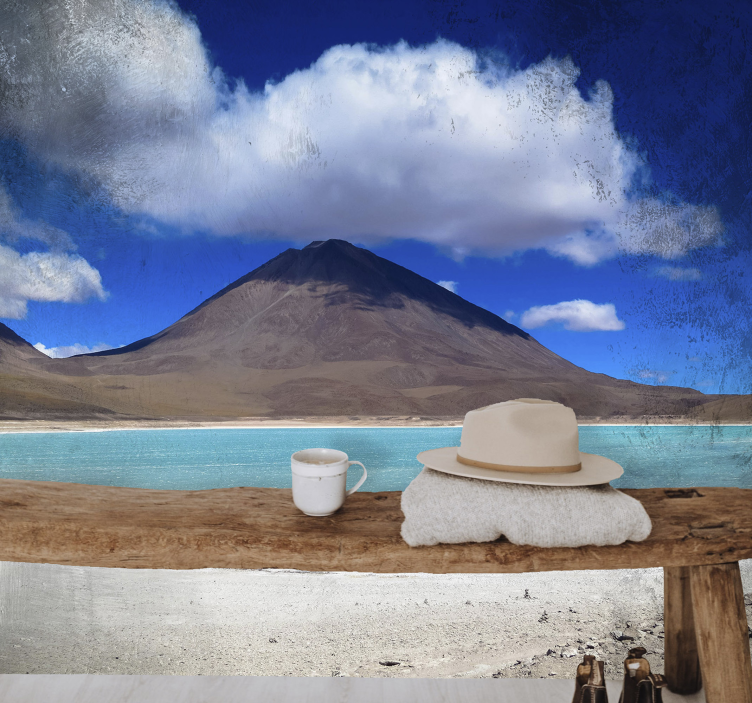 Fototapeta krajobraz perspektywa jeziora alpejskiego - TenStickers