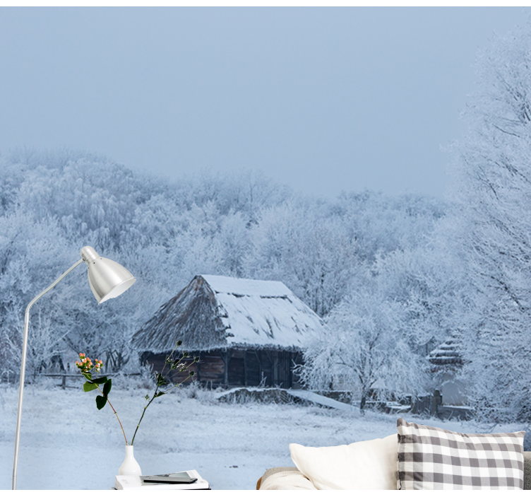 Fototapeta krajobraz śnieżny zimowy pejzaż - TenStickers