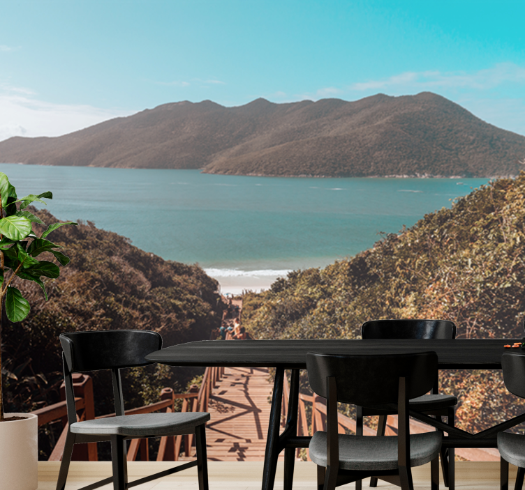 Fototapeta krajobraz spokojna Ścieżka nad oceanem - TenStickers