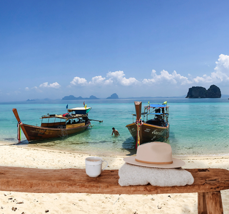 Fototapeta krajobraz tropikalna scena plażowa - TenStickers