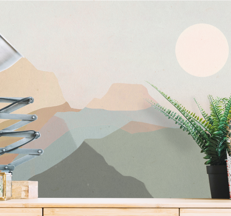 Fototapeta krajobraz widok gór o zmierzchu - TenStickers