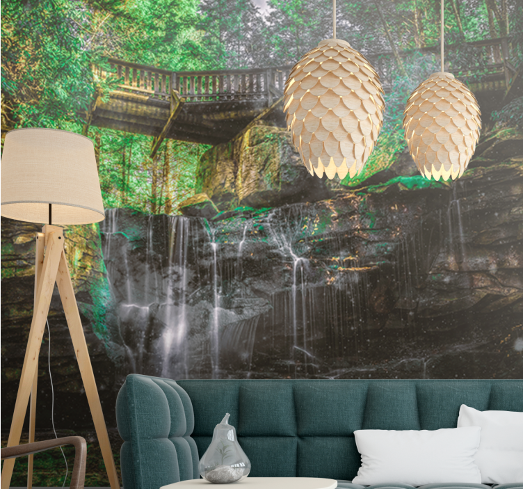 Fototapeta krajobraz widok malowniczych wodospadów - TenStickers