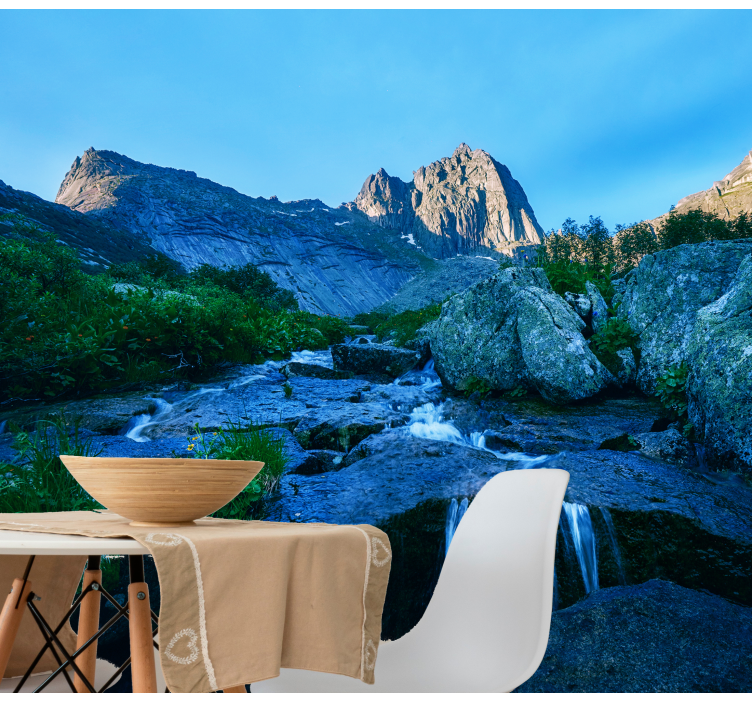Fototapeta krajobraz widok na górski strumień - TenStickers