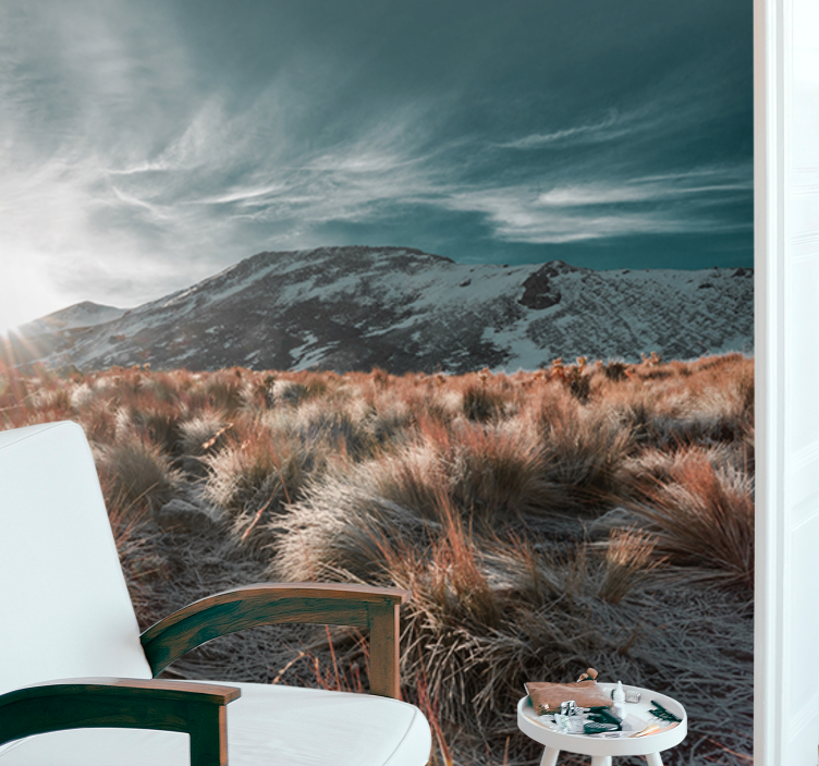 Fototapeta krajobraz wschód słońca w górach - TenStickers